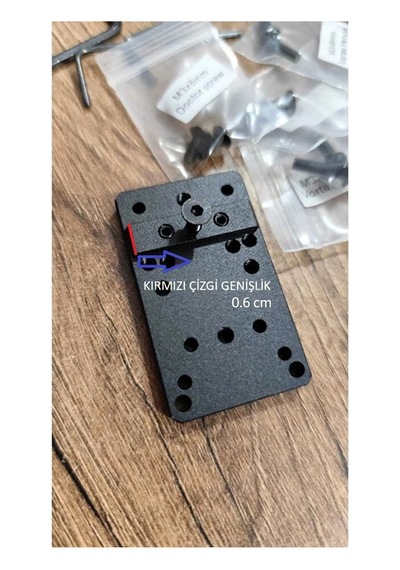 Universal Optics Mount Red Dot Scope Reflex Mount Plate Base - Glok 17 19 22 23 Reddot Ayağı Siyah
