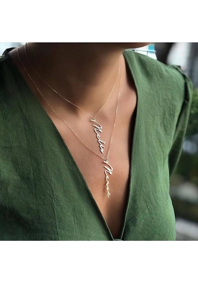 Isimli Altın Kolye14K