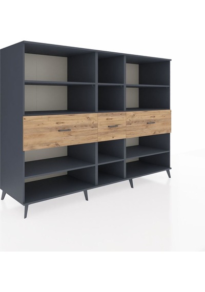 Kronos Dolap 9 Raflı 3 Çekmeceli 220x59x163 Antrasit-antrasit/ça Antrasit-antrasit/çam Kronos Dolap 9 Raflı 3 Çekmeceli 220x59x163 Antrasit-antrasit/ça Antrasit-antrasit/çam