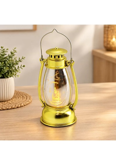 Lexroo Pilli Ramazan Led Fener Gaz Lamba Model Gold Plastik