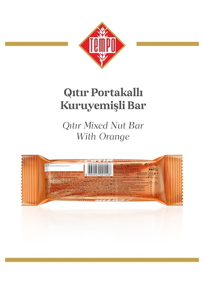 Portakallı Kuruyemişli Bar 30 G X 12 Adet