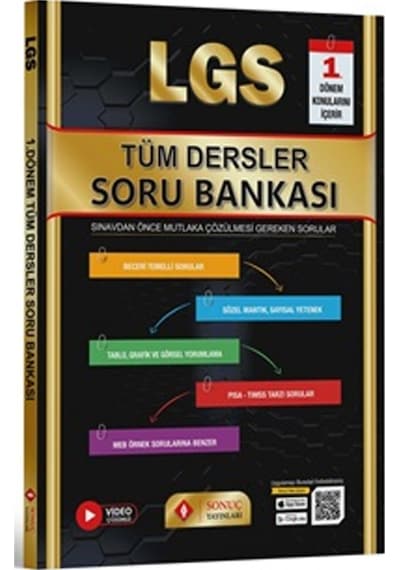 Sonuç Yayınları 8. Sınıf Lgs 2022-2023 Tüm Dersler 1. Dönem Soru Bankası