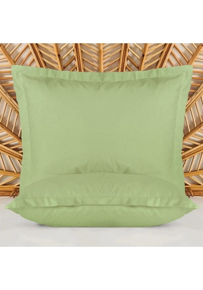 Soft Basic Oxford Saten 2'li Yastık Kılıfı - Yeşil - 50x70 Cm Çok Renkli