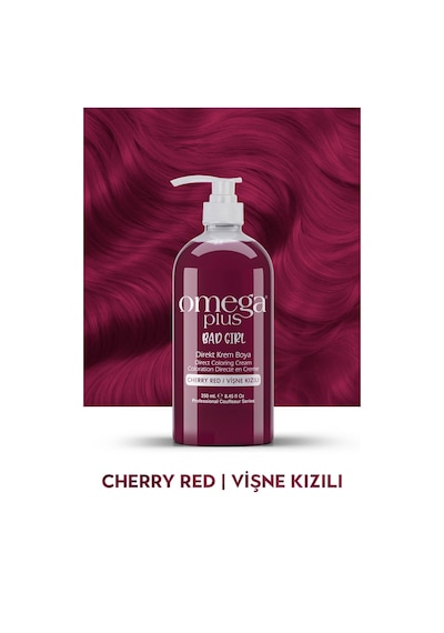 Omega Plus Bad Girl Vişne Kızılı Amonyaksız Renkli Saç Boyası 250ml