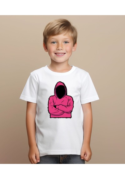 Aselinda Squid Game Kostüm Baskılı Bisiklet Yaka Beyaz Tişört/t-shirt- Tek Adet Fiyatıdır Beyaz