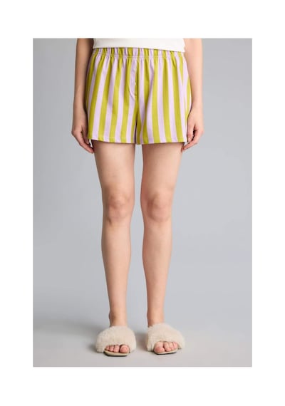 Defacto Oversıze Kısa Kollu 2li Leylak Şortlu Pijama Takımı I0438ax26hspr249 Mor-pr249