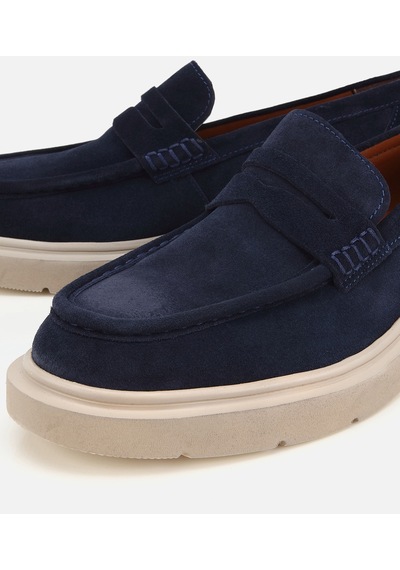 Hotiç Erkek Süet Deri Lacivert Kalın Tabanlı Günlük Loafer 02ayh319370a680 02ayh319370a680