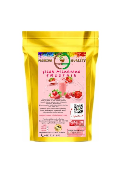 Coffee Naturelle Çilek Aromalı Milkshake &  Frappe 1 kg