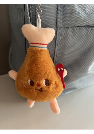 Tavuk But Şeklinde Eğlenceli Peluş Anahtarlık/çanta Süsü