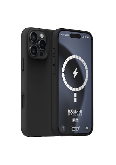Apple Uyumlu iPhone Buff 16 Pro Magsafe Rubber Fit Silikon Kılıf Black