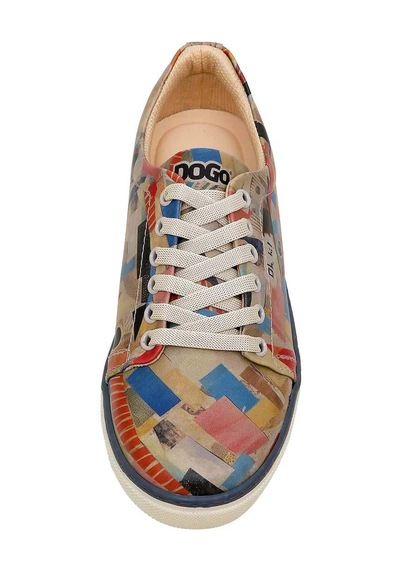 Kadın Vegan Deri Çok Renkli Sneakers - Hi Fish Tasarım