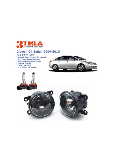 Citroen C4 2009 Sis Farı Set Oem: 8200074008
