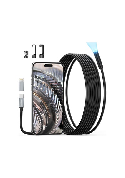 Teslong Usb-c Boroskop Muayene Kamerası, 8 Led Işıklı - 3m Kablo - 8.5mm