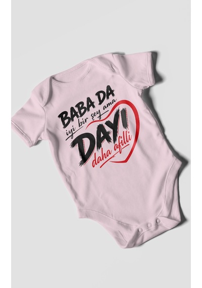 Morivokids Babaya Özel Kısa Kollu Bebek Body %100 Pamuk Zbn185-kk Bebe Pembe