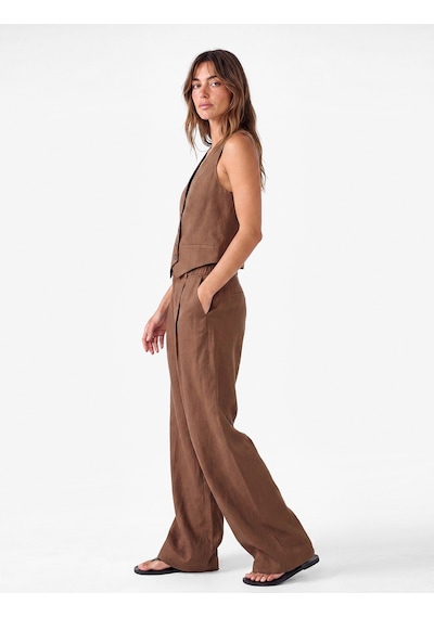 Koton Koton X Şahika Ercümen - Cepli Pile Detaylı Baggy Keten Pantolon Kahverengi 6sak40262ew Kahve Koton Koton X Şahika Ercümen - Cepli Pile Detaylı Baggy Keten Pantolon Kahverengi 6sak40262ew Kahve