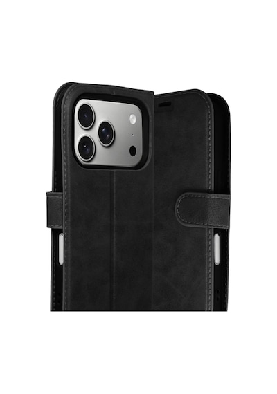 Apple Uyumlu iPhone 17 Pro Trend S Plus Kapaklı Kılıf Siyah