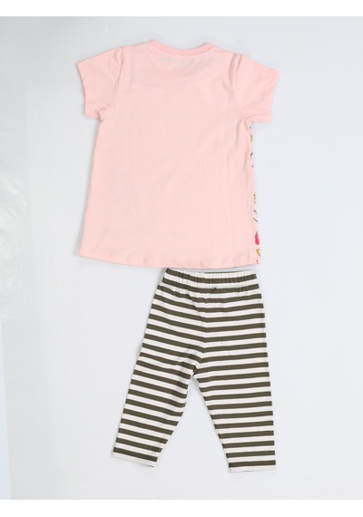 Casabony Kalp Yandan Cepli Tunik + T-shirt Takım-pembe Pembe