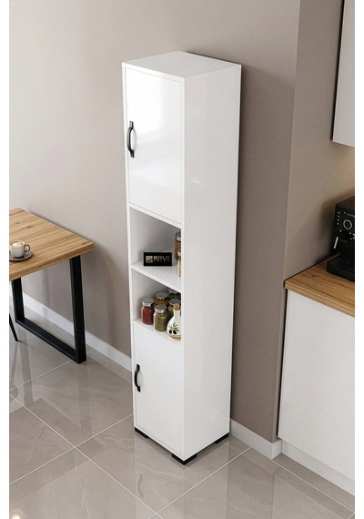 Northcity Çok Amaçlı Erzak Dolabı Beyaz 35 Cm Ahşap - Beyaz