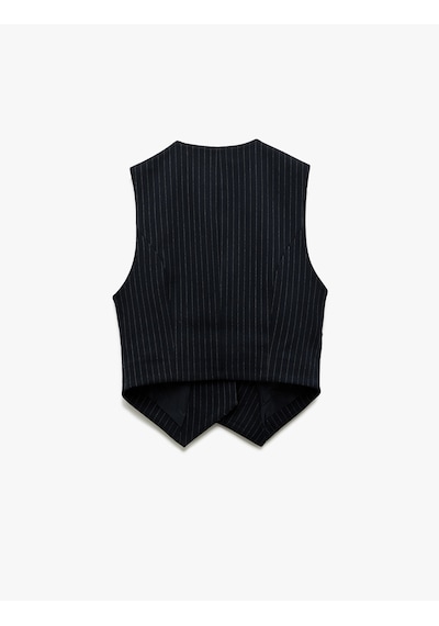 Koton Kolsuz V Yaka Düğmeli Asimetrik Kesim Blazer Yelek Lacivert Çizgili 6wak20016uw Lacivert Çizgili Koton Kolsuz V Yaka Düğmeli Asimetrik Kesim Blazer Yelek Lacivert Çizgili 6wak20016uw Lacivert Çizgili