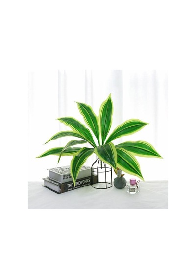 Yapay Çiçek Dracaena Massengena Yaprağı Demeti 12 Yapraklı 40x50C