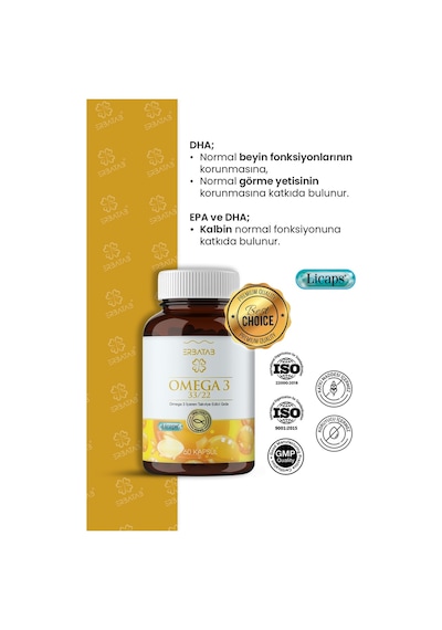 Erbatab Omega 3 Balık Yağı 60 Kapsül