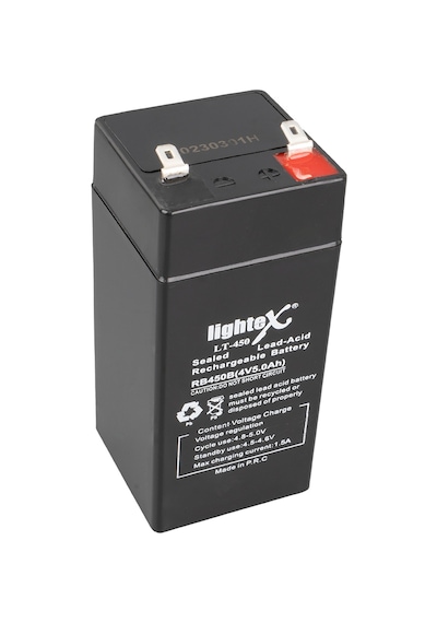 Lıghtex Lt-450 4 Volt - 5 Amper Kuru Akü Işıldak Aküsü 47 X 47 X 100 Mm