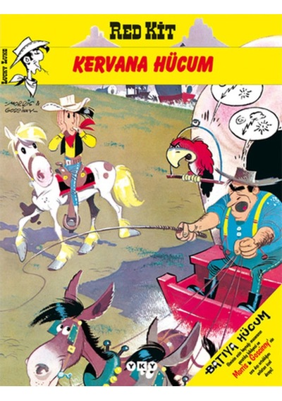 Red Kit 13  -  Kervana Hücum  -  Morris (Maurice de Bevere)  -   Rene Goscinny  -  Yapı Kredi Yayınları