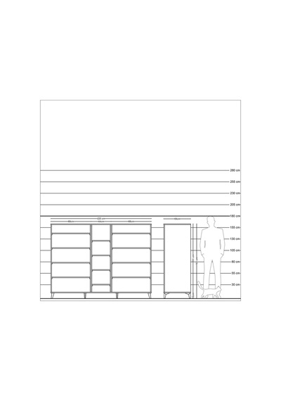 Kronos Dolap 11 Raflı 220x59x163 Aytaşı-antrasit/çam Aytaşı-antrasit/çam