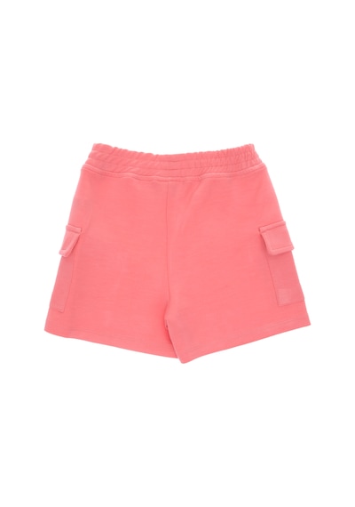 U.S. Polo Assn. Kız Çocuk Pembe Relax Fit Kargo Cepli Örme Şort 50300980-VR041