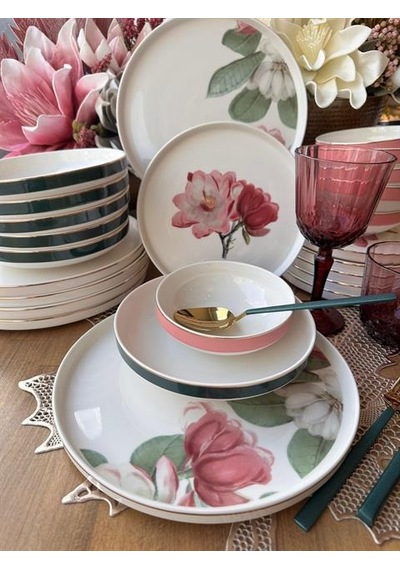 Yemek Takımı Modern Nancy 24 Parça 6 Kişilik Renkli