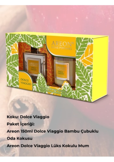 Areon Home Perf.150ml + Candle Dolce Viaggio Set Karışık
