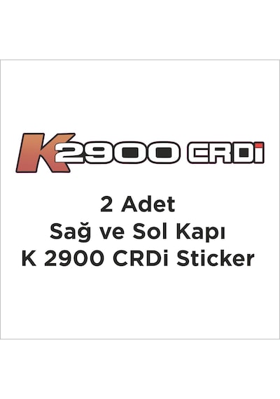Kia Bongo K2900 Crdi Kupa Kapı Dış Ve Iç Etiketleri Kapı Etiketi