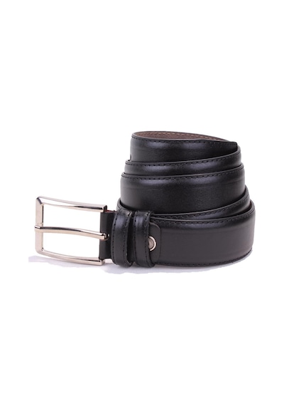 Dagoster 3.5 CM Suni Deri Erkek Kemer Siyah DMK26-301 Siyah