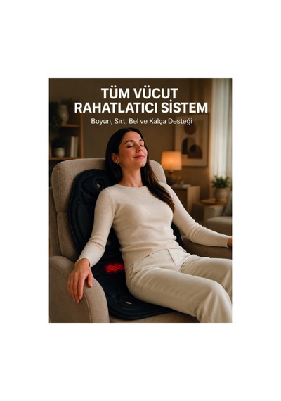 Titreşimli Isıtmalı Koltuk Tipi Masaj Minderi Ergonomik Tasarım - Hs08371064-6380 Diğer