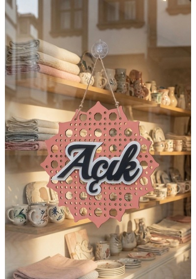Hazeran Günebakan Desenli 5d Modern Açık/kapalı Tabelası - Pembe