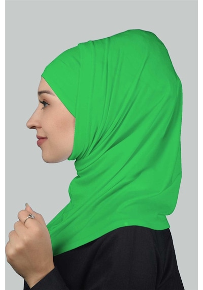 Altobeh İkili Set Pratik Eşarp Hazır Türban Ve Hijab Tesettür Bonesi Açık Yeşil