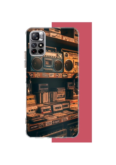 Redmi 10 Uyumlu 90'lar Kaset Baskılı Silikon Kılıf Renkli