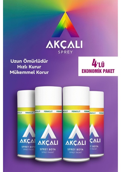 Permolit 400 Ml Beyaz Sprey Boya 301 4'lü Paket Beyaz