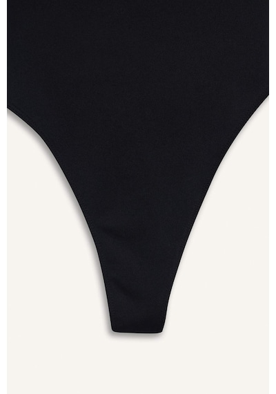 Defacto Basic Düz Askılı Siyah Çıtçıtlı Body F4207ax25smbk81 Siyah