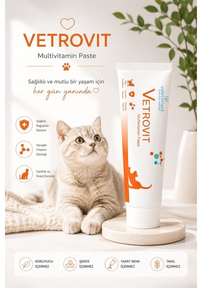 Professional Solutions Vetrovit Multivitamin Paste Kediler İçin Multivitamin Macunu 100 Ml