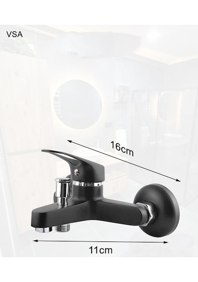 Mat Delta Siyah Robot Yağmurlama Tepe Duş Seti Banyo Lavabo Evye Batarya Seti Siyah