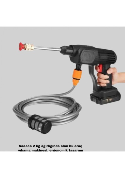 Akülü Araba Yıkama Makinesi 21v Xr Li-ıon 1.7 Mpa Basınçlı Taşınabilir Model