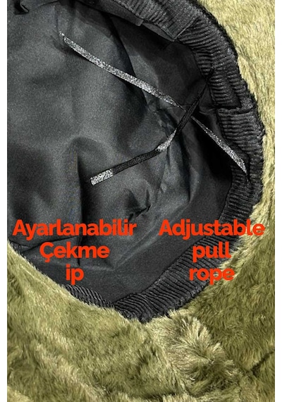 Uniquetrenders Kadın Ayarlanabilir Peluş Bucket Kova Şapka 2'li Set Gri - Camel