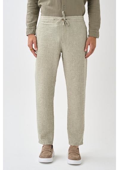 Alexandergardi Smart Casual Dokulu Pantolon Yeşil
