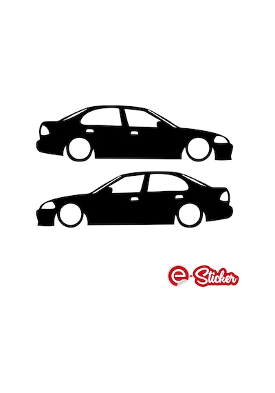 Honda Civic Basık Oto Sticker Araba Sticker (358017169)