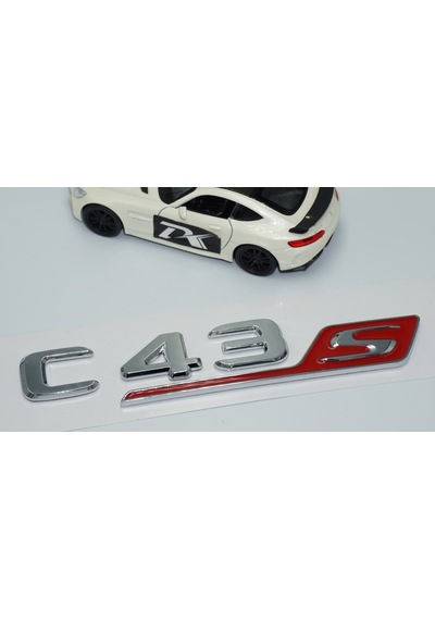 Dk Tuning C43s Bagaj Krom Kırmızı Abs 3m 3d Yazı Logo Benz İle Uy