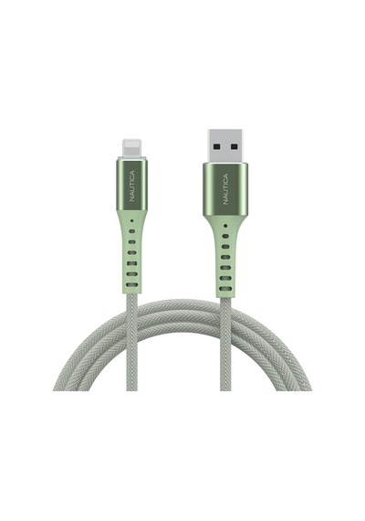 Nautica C65 MFI Lightning to USB-A 12W Örgülü Hızlı Şarj ve Data Kablosu 1.2M Yeşil