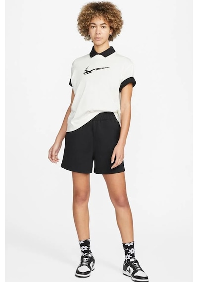 Nike Sportswear Essential Loose Fit Jersey Shorts Bol Kesim Ağır Modal Kadın Şort Siyah