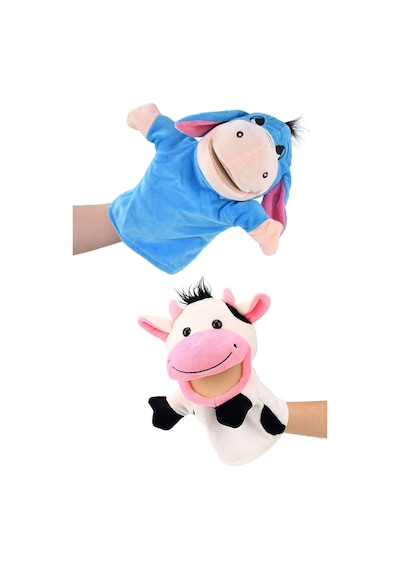 Eğitici Ve Eğlenceli Peluş Kukla Seti Ağzı Hareket Edebilen Kukla Oyun Seti Yeşil