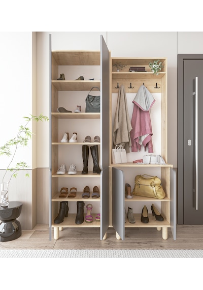 Padova Portmanto Vestiyer Ayakkabılık 6 Kapaklı 4 Askılı Safir Meşe-antrasit Safir - Antrasit Padova Portmanto Vestiyer Ayakkabılık 6 Kapaklı 4 Askılı Safir Meşe-antrasit Safir - Antrasit